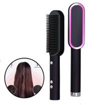 Escova 3 Em 1 Elétrica Secadora Alisadora Cabelo 110/220V