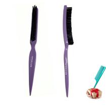 Escova 3 Fileiras Cerdas Firmes PBT Ponta Fina para Alinhamento, Mechas, uso com pomadas e cremes