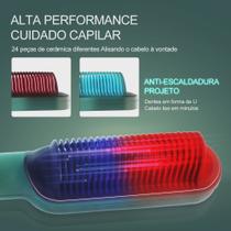 Escova 5 em 1 Seca, Alisa, Hidrata, Modela, Anti Frizz Escova Salão Alisadora De Cabelo Pente Cerâmica HAIR KD-280-CORES Escova 5 em 1 Seca, Alisa, Hidrata, Modela, Anti Frizz Escova Salão Alisadora De Cabelo Pente Cerâmica HAIR KD-280-CORES