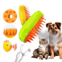 Escova A Vapor 3 Em 1 Elétrica Spray Gatos Cães Tira Pelos