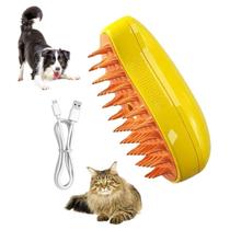 Escova a Vapor Cao Gato Pet Cachorro Eletrica Bateria Recarregavel Removedor de Pelo Higiene Limpeza Animal de Estimaçao