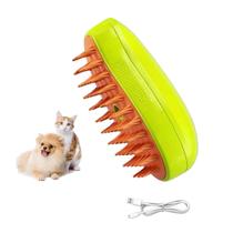 Escova a Vapor Cao Pet Cachorro Gato Eletrico Removedor de Pelo Recarregavel Animal de Estimaçao Limpeza Higiene