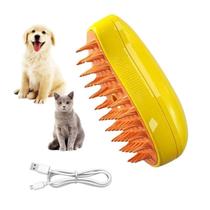 Escova a Vapor Cao Pet Gato Cachorro Removedor de Pelo Eletrico Bateria Recarregavel Animal de Estimaçao Higiene Limpeza - AB.MIDIA