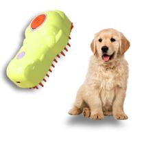 Escova à Vapor Confortável Para Pets Massageia e Perfuma Recarregável USB