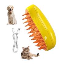 Escova a Vapor Gato Cachorro Cao Pet Removedor de Pelo Eletrica Bateria Recarregavel Animal de Estimaçao Limpeza Higiene Seguro