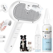 Escova a Vapor para Pets VVWVVW com Pente de Tosa e Spray de Névoa Escova a Vapor para Pets VVWVVW com Pente de Tosa e Spray de Névoa