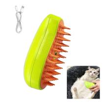 Escova a Vapor Pet Cachorro Gato Cao Eletrico Removedor de Pelos Bateria Recarregavel Animal de Estimaçao Limpeza Higiene - ideal importados