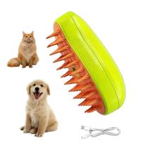 Escova a Vapor Pet Cao Gato Cachorro Eletrico Removedor de Pelo Recarregavel Animal de Estimaçao Higiene Limpeza