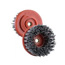 Escova Abrasiva De Carbeto Redonda Grão 400 Rosca M14 4" Polegadas 110mm