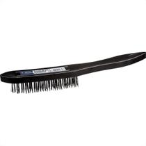 Escova Aco Atlas Plastica Com Cabo 3 Filas 1820/3 - Kit C/12