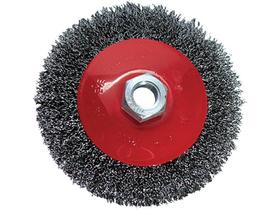 Escova Aço Carbono Circular 4" 100MM Rosca M14 - MTX Escova Aço Carbono Circular 4" 100MM Rosca M14 - MTX
