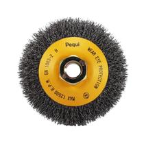 Escova Aço Carbono Cônica Ondulada 4" x 3/4" 100x19mm M14 12500RPM Pequi