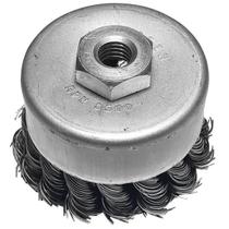 Escova Aço Carbono Copo Trançada 4 x 1/4 POL 100mm Abrasfer