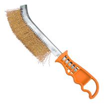 Escova Aço Carbono Manual Cabo Plástico Para Limpeza