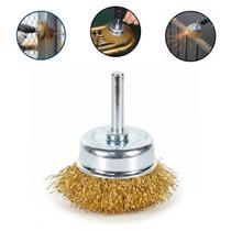 Escova Aço Copo com Haste Latonada 50mm x 1/4" Graff Escova Aço Copo com Haste Latonada 50mm x 1/4" Graff