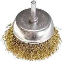 Escova Aço Copo Ondulada Com Haste 50 x 6,0mm GUEPAR