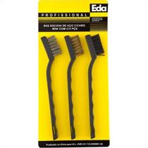 Escova Aco Eda Mini Com Cabo Com 3Pecas 8Ag