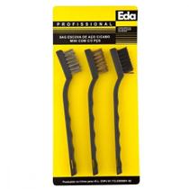Escova Aco Eda Mini Com Cabo Com 3Pecas 8Ag Escova Aco Eda Mini Com Cabo Com 3Pecas 8Ag