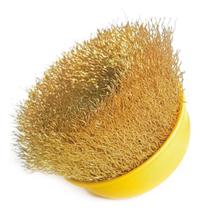 Escova Aço Ondulado Copo 2.1/2 x 64mm / 4"" x 100mm Esmerilhadeira Lixadeira - Fertak Escova Aço Ondulado Copo 2.1/2 x 64mm / 4"" x 100mm Esmerilhadeira Lixadeira - Fertak