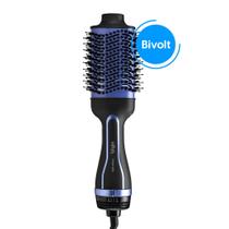 Escova Agile Glossy Secadora Elgin Alisa Modela 1300w Bivolt preto e lilás