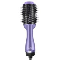 Escova Alisadora 3x1 Alisa, Seca Hidrata, Eletrica de Cabelo, Longa Duração, Escova De Alisamento 1200W 110v Cor Lilás