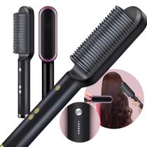 Escova Alisadora 5 em 1 Alisa, Escova, Modela, Seca, Anti-Frizz - Profissional Cerâmica Bivolt