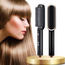 Escova alisadora bivolt 5 em 1 alisa, hidrata, modela, alinha e anti frizz