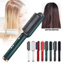 Escova Alisadora Bivolt 5 em 1 Alisa Seca Modela Cacheia