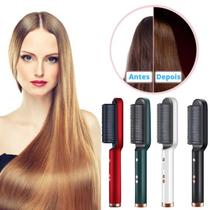 Escova Alisadora Cabelo Sleek Anion Hair 3 Em 1 Alisa Seca E