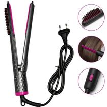 Escova Alisadora De Cabelo 3 Em 1 Profissional Bivolt
