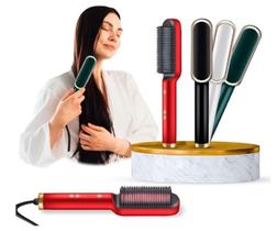 Escova Alisadora de Cabelo Pente Anti Frizz Alisa, Hidrata, Seca- Bivolt - Beauty