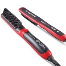 Escova Alisadora de Cabelo Pente de Cerâmica Elétrico Portátil