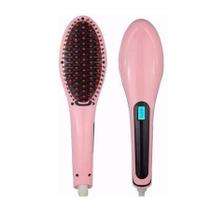 Escova alisadora elétrica chapinha lcd 230c - Rosa- Bivolt
