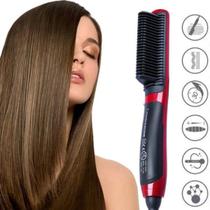 Escova Alisadora Fast Hair Straightener Turmalina Cerâmica Modelador De Barba Elétrica Pente Esquentar