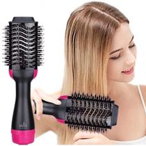 Escova Alisadora Modeladora 110v Preto Rosa Presente Mulher