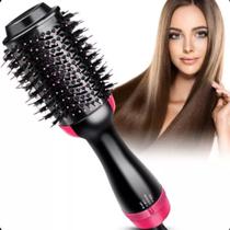 Escova Alisadora Modeladora 110V Preto Rosa Presente Mulher