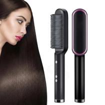 Escova Alisadora Modeladora Cerâmica Profissional Bivolt com Aquecimento Rápido Escova Alisadora Modeladora Cerâmica Profissional Bivolt com Aquecimento Rápido