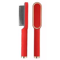 Escova Alisadora Modeladora Elétrica de Cerâmica Bivolt Vermelha - HAIR STRAIGHTENER