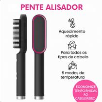 Escova Alisadora Para Cabelo Pente Elétrico Bivolt Escova Alisadora Para Cabelo Pente Elétrico Bivolt