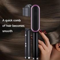 Escova Alisadora Pente 3 Em 1 Basic Bivolt anti-frizz, alisa e modela