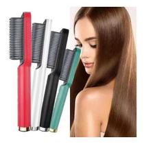 Escova alisadora secadora pente seca cabelo alisa modela - Online