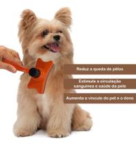 Escova Auto-limpante Pelos Pet Cães Gatos