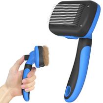 Escova autolimpante para descamação de animais de estimação Dipoo Blue Escova autolimpante para descamação de animais de estimação Dipoo Blue