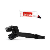 Escova Avtec Limpeza Corrente Transmissão Moto Bicicleta Com Graxa