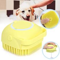 escova banho lava pelo dog pets Dispenser shampoo cor variada