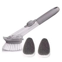 Escova Bucha Com Reservatório Detergente Cozinha Lava Louça Escova Bucha Com Reservatório Detergente Cozinha Lava Louça