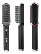 Escova Cabelo Alisadora 3 em 1 Alisa Hidrata e Seca Bivolt