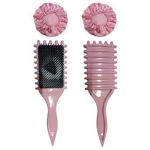 Escova Cabelo Fitagem Cachos Ondulado Finalização Profissional Raquete Mechas
