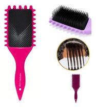 Escova Cabelo Fitagem Raquete Cachos Ondulado Profissional