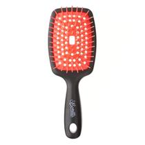 Escova Cabelo Raquete Vazada Pequena Cerdas Plástico Bonitta Escova Cabelo Raquete Vazada Pequena Cerdas Plástico Bonitta